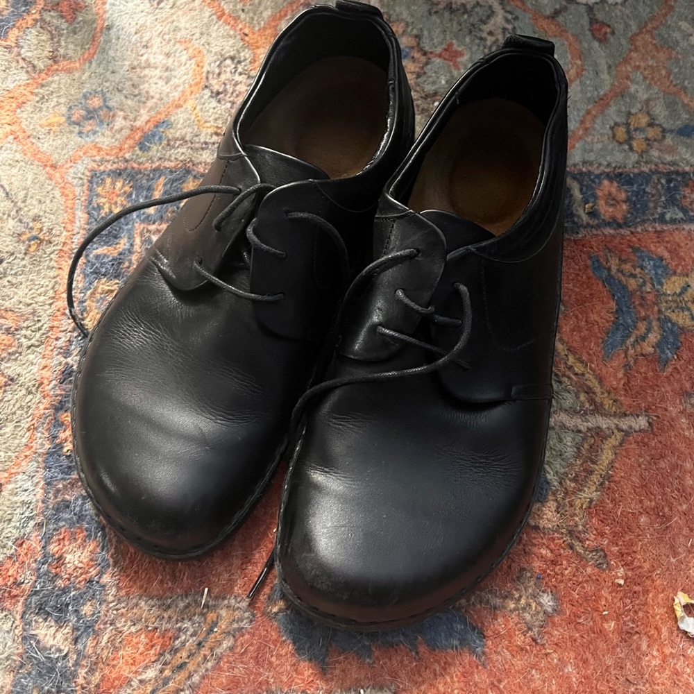 Black Leather Oxford Shoes